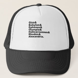 The Seven Wonders Of The Ancient World Trucker Hat