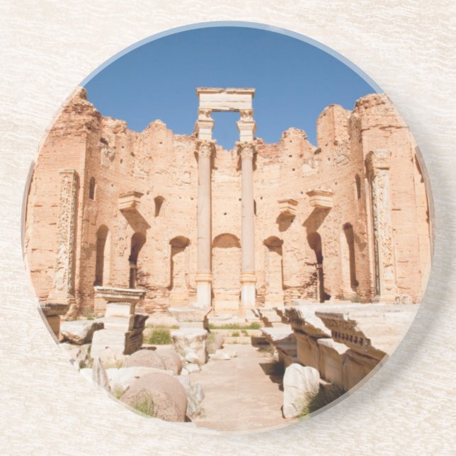 The Severan Basilica, Leptis Magna, Al Khums 2 Coaster (Front)