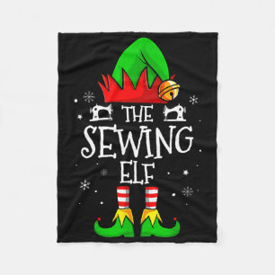 The Sewing Elf Matching Family Christmas Xmas Wome Fleece Blanket