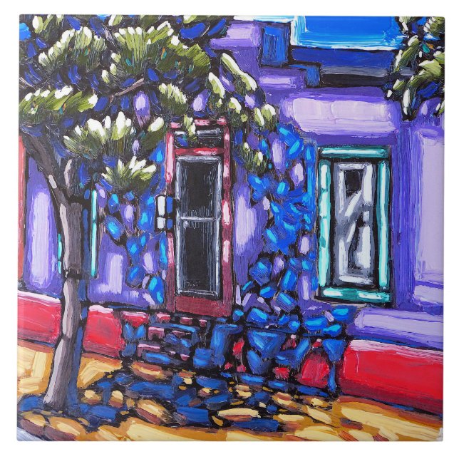 The "Shaded Doorway, Tucson Barrio" Tile (Front)