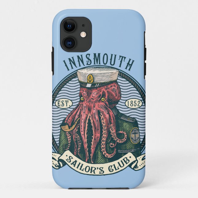 The Shadow over Innsmouth Lovecraft Cthulhu Sailor Case-Mate iPhone Case (Back)