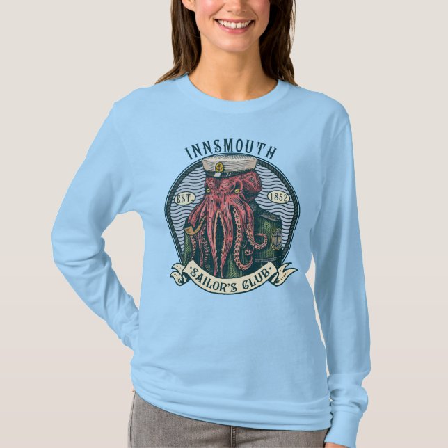 The Shadow over Innsmouth Lovecraft Cthulhu Sailor T-Shirt (Front)