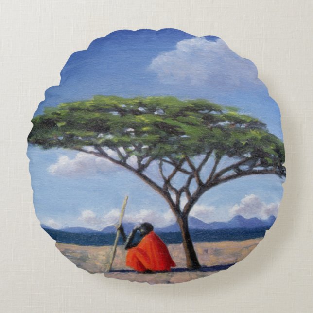 The Shady Tree 1992 Round Cushion (Front)