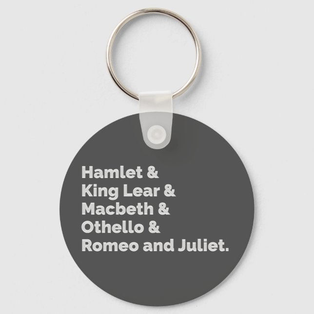 The Shakespeare Plays I Key Ring (Front)