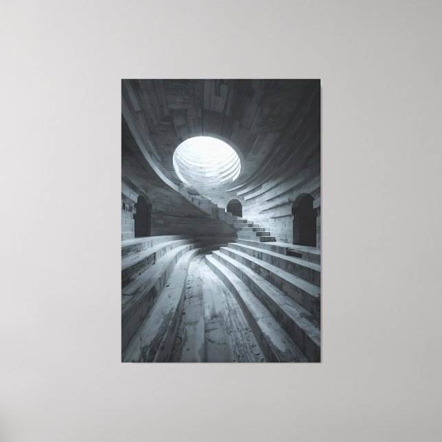 The Shape of Carved Rings × The Shape of Sinking S Canvas Print (Front)