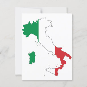 The shape of Italy  Postcard