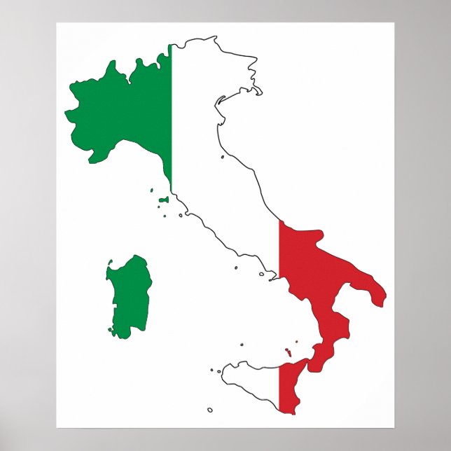 The shape of Italy  Poster (Front)