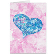 The shape of my heart - abstract art greeting card