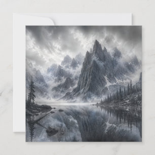 The Shape Of Silence – Black and White Landscape Holiday Card