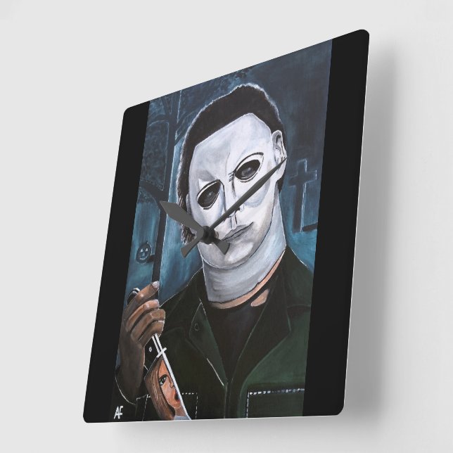 The Shape Painting by Alfred Fox Square Wall Clock (Angle)