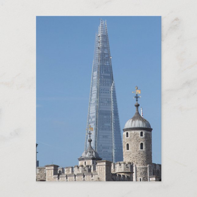 The Shard and Tower of London Postcard (Front)