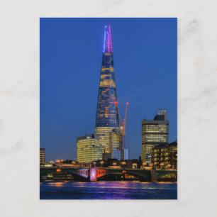 The Shard at dusk, London UK Postcard