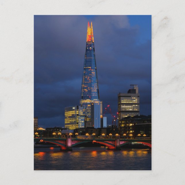 The Shard Christmas Lights, London UK Postcard (Front)