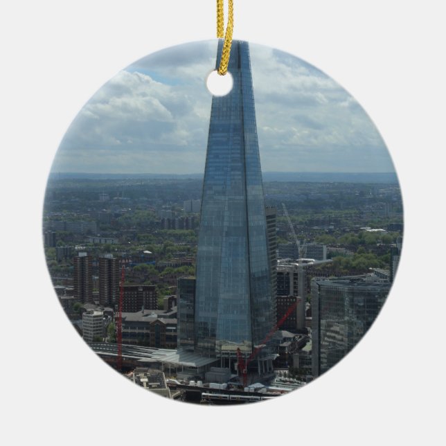 The Shard, London Ceramic Tree Decoration (Front)