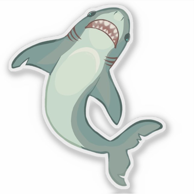 The Shark // Custom-Cut Vinyl Sticker (Front)