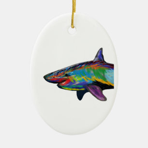 THE SHARK SPECTRUM CERAMIC TREE DECORATION