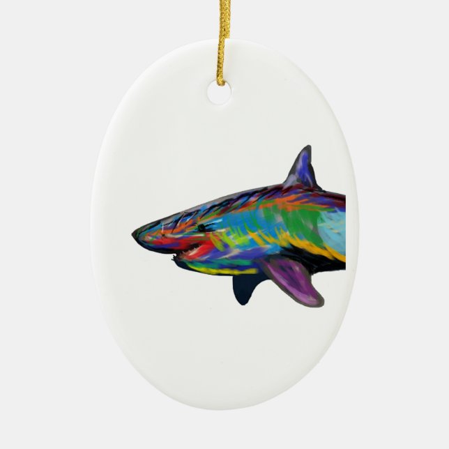 THE SHARK SPECTRUM CERAMIC TREE DECORATION (Front)