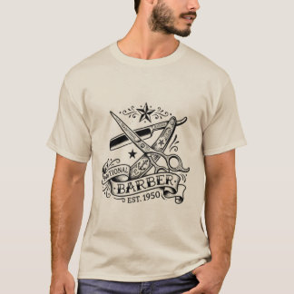 The Sharp Edge | Old-School Barber Flash Graphic T T-Shirt