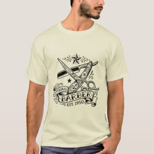 The Sharp Edge   Old-School Barber Flash Graphic T T-Shirt