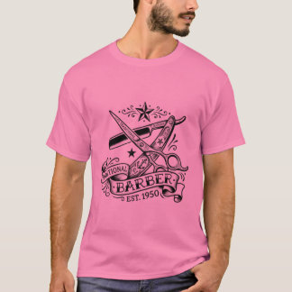 The Sharp Edge | Old-School Barber Flash Graphic T T-Shirt