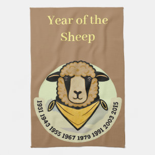 The Sheep Through Generations Tea Towel