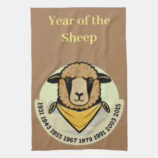 The Sheep Through Generations Tea Towel