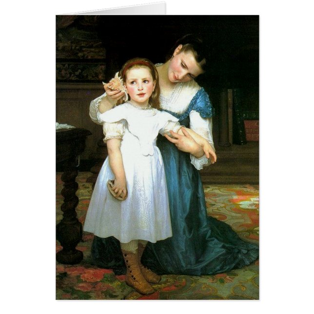 "The Shell" William-Adolphe Bouguereau Blank Card (Front)