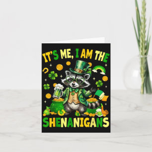 The shenanigans, funny racoon st patrick's day card