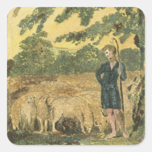 The Shepherd, from 'Songs of Innocence', 1789 (col Square Sticker