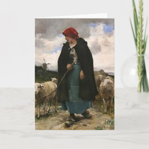 "The Shepherdess"~Border Collie Photo Card