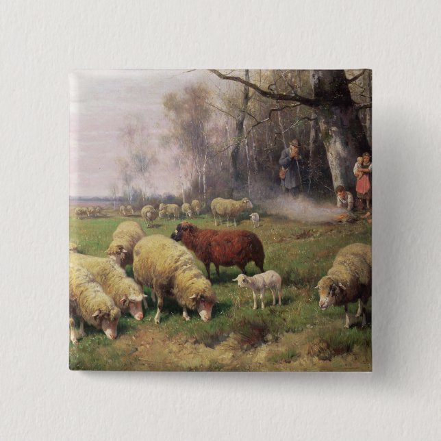 The Shepherd's Family 15 Cm Square Badge (Front)