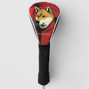 The Shiba Inu Dog, Red and Black 002 - Ulises Dall Golf Head Cover