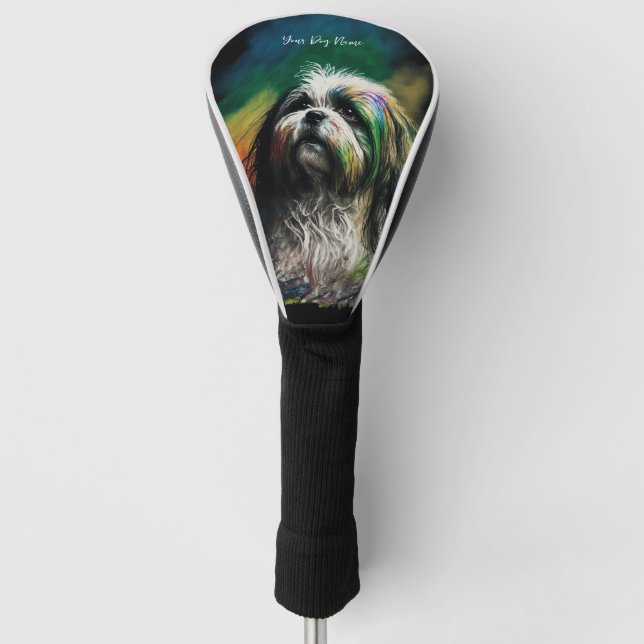 The Shih Tzu Dog - Composition 007 Golf Head Cover (Front)