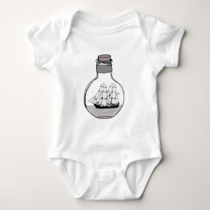 The ship in the glass bulb baby bodysuit