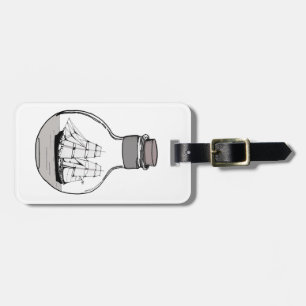 The ship in the glass bulb luggage tag