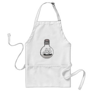 The ship in the glass bulb standard apron