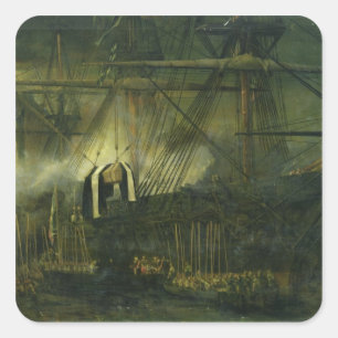 The Shipment of Napoleon's Ashes Aboard Square Sticker