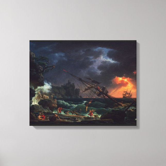The Shipwreck by Claude Joseph Vernet Canvas Print (Front)