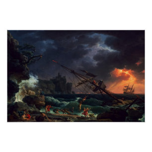 The Shipwreck by Claude Joseph Vernet Poster
