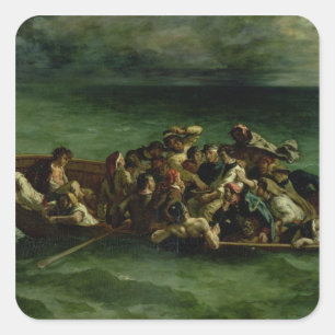 The Shipwreck of Don Juan, 1840 Square Sticker
