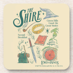 THE SHIRE™ Watercolor Collage Graphic Coaster