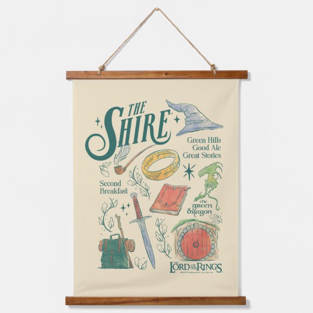 THE SHIRE™ Watercolor Collage Graphic Hanging Tapestry (Front)