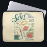 THE SHIRE™ Watercolor Collage Graphic Laptop Sleeve<br><div class="desc">Celebrate the simple comforts and grand adventures of The Shire™ with this charming Lord of the Rings™ collage design. Featuring a delightful collection of illustrated icons — including the One Ring, a Gandalf's hat and pipe, a well-packed travel rucksack, a trusty sword, a cozy hobbit door, and even a nod...</div>