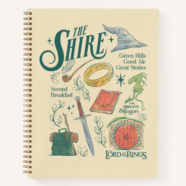 THE SHIRE™ Watercolor Collage Graphic Notebook (Front)