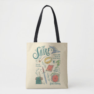 THE SHIRE™ Watercolor Collage Graphic Tote Bag