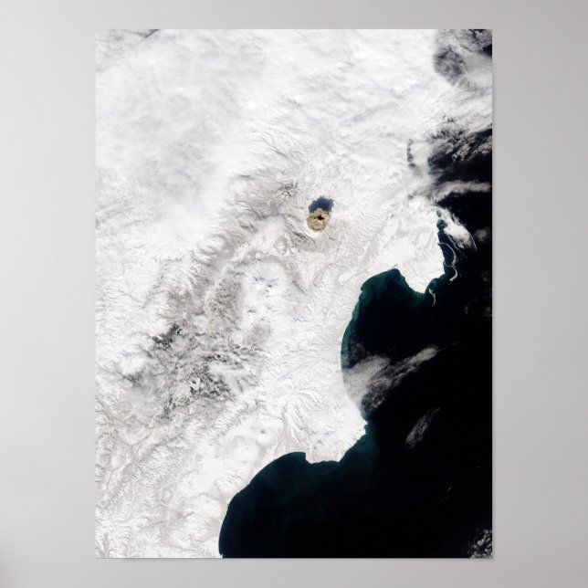 The Shiveluch Volcano in Kamchatka Krai, Russia Poster (Front)