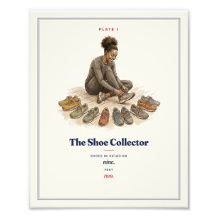 The Shoe Collector Funny Running Field Guide Photo Print
