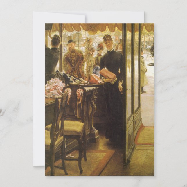 The Shop Girl by James Tissot, Victorian Fine Art (Front)