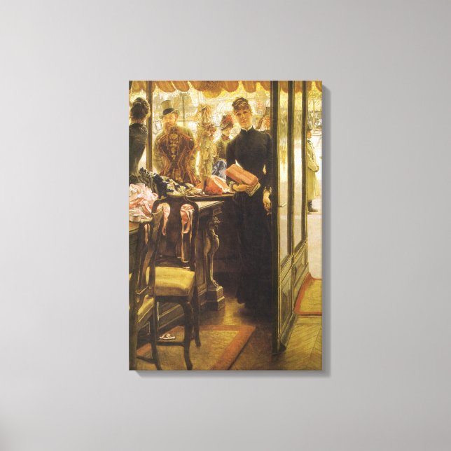 The Shop Girl by James Tissot, Victorian Fine Art Canvas Print (Front)