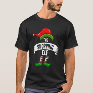The shopping Elf Claus Present Reindeer Snowman Ho T-Shirt